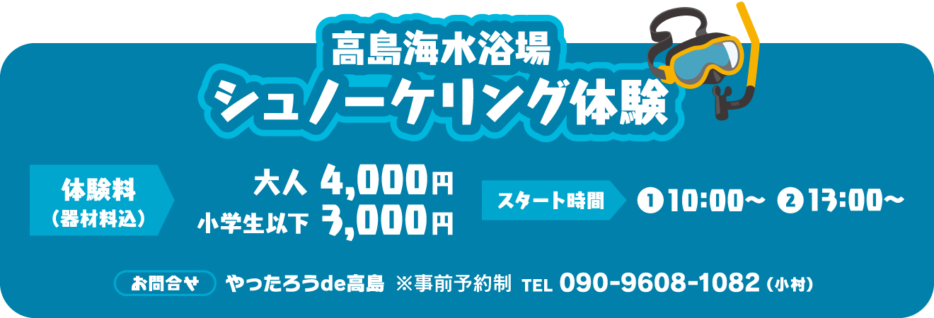 高島 シュノーケリング体験